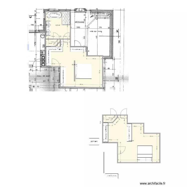 Virginie et Marc. Plan de 