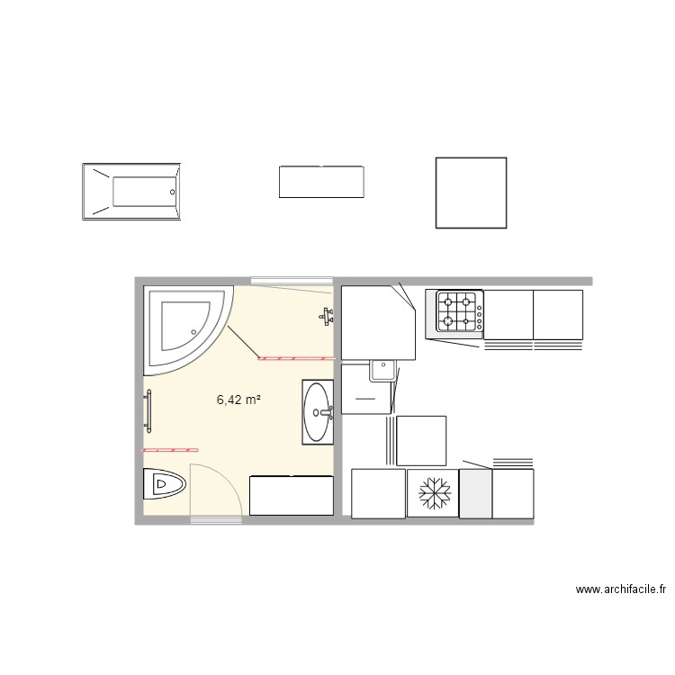 SDB 8 18. Plan de 0 pièce et 0 m2