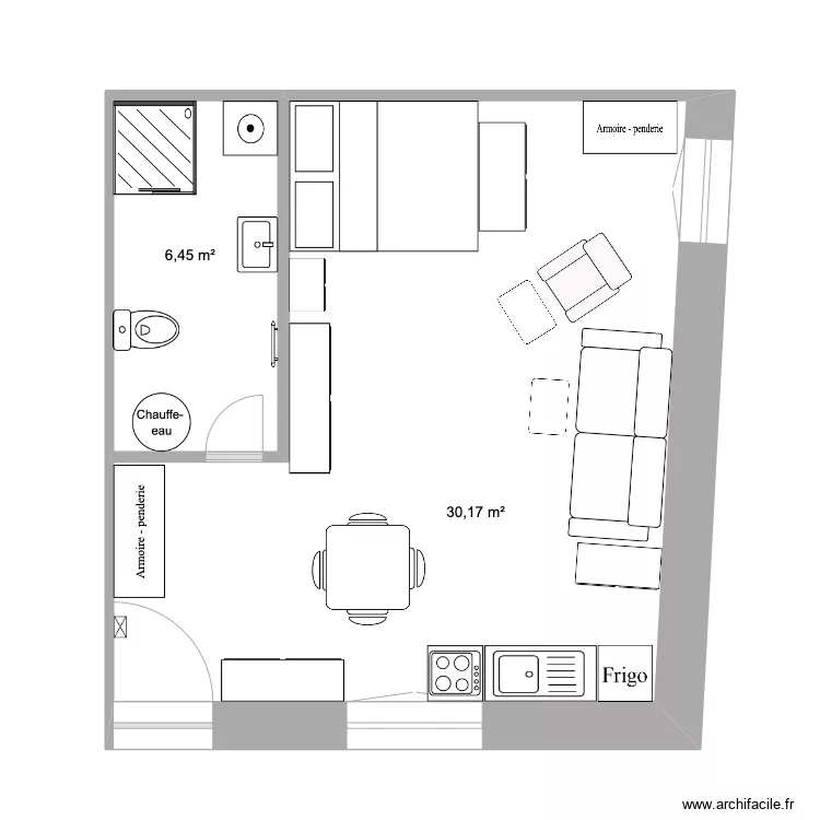 Studio 8. Plan de 