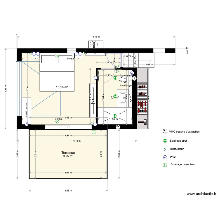 Extension Garage Cavalaire V4. Plan de 0 pièce et 0 m2