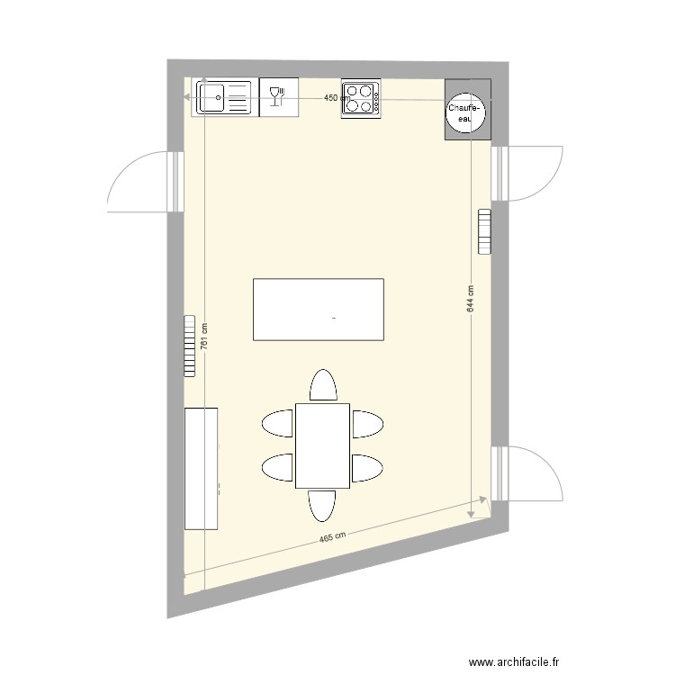 cuisine 1. Plan de 0 pièce et 0 m2