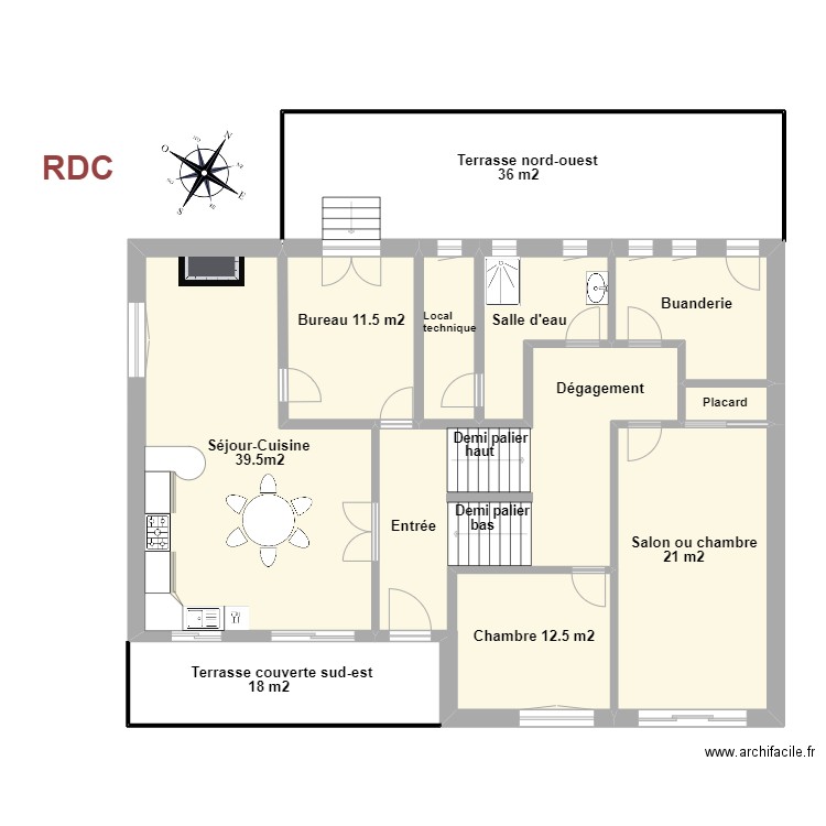 Catherine Jean rdc. Plan de 0 pièce et 0 m2