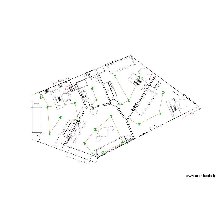 cabinet. Plan de 0 pièce et 0 m2