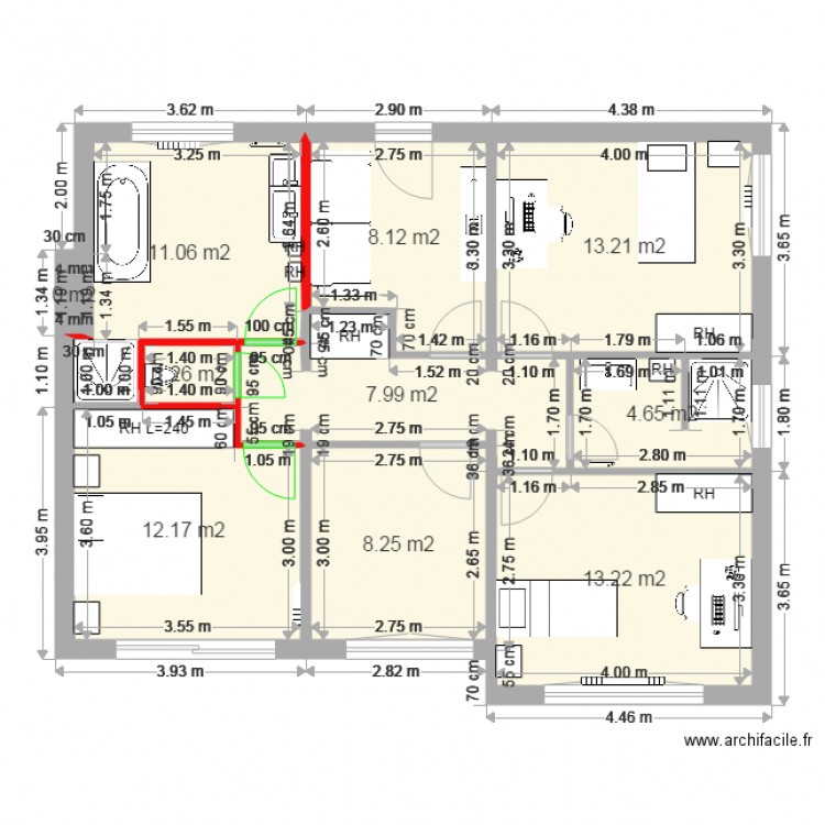 Moulin 1er étage 07 04. Plan de 0 pièce et 0 m2