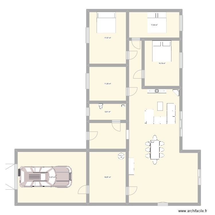 PLAN 1. Plan de 8 pièces et 182 m2