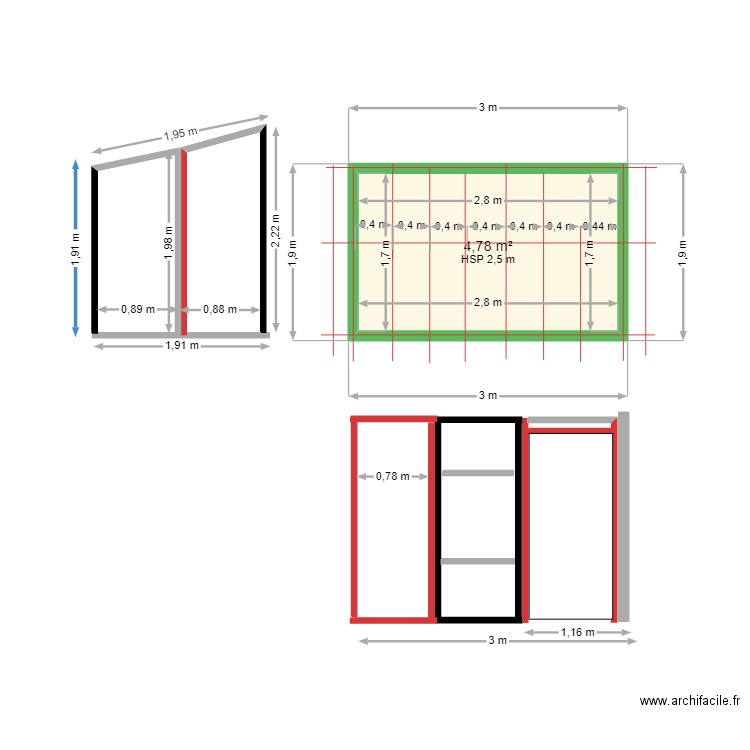 ABRI JARDIN. Plan de 0 pièce et 0 m2