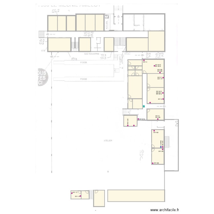 rdc  atelier. Plan de 0 pièce et 0 m2