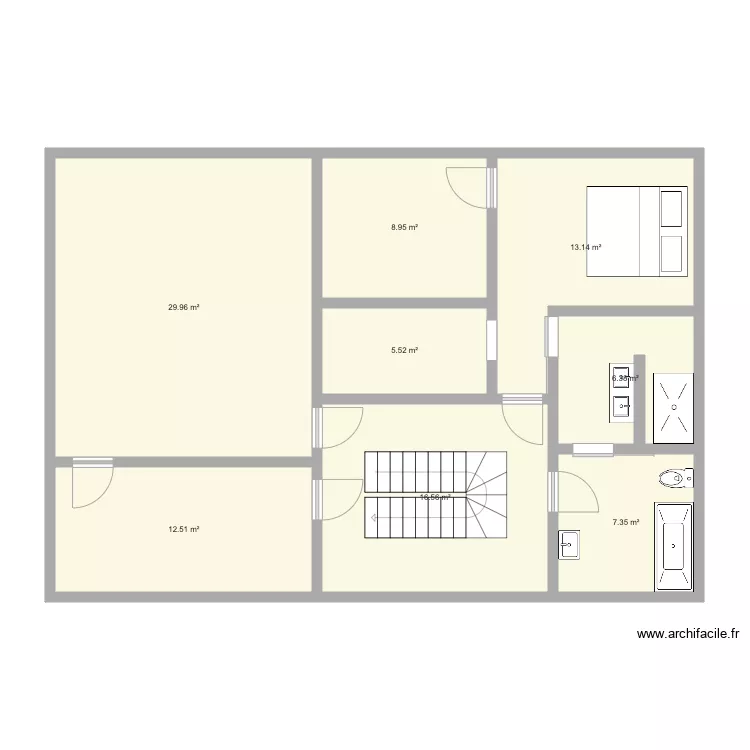 maison etage. Plan de 