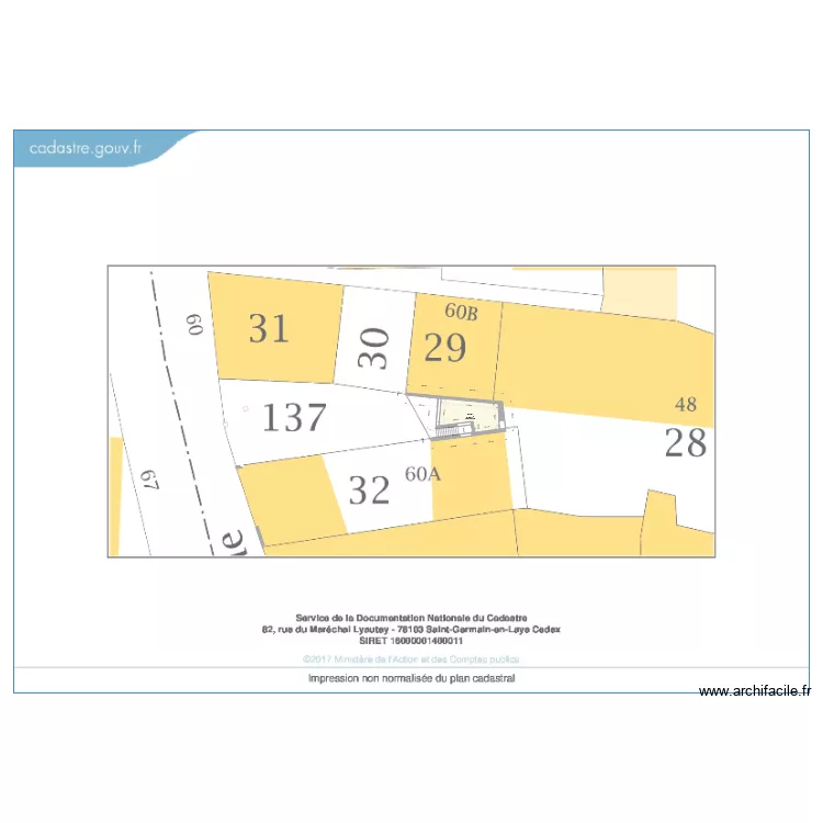 BARON 60b abri. Plan de 