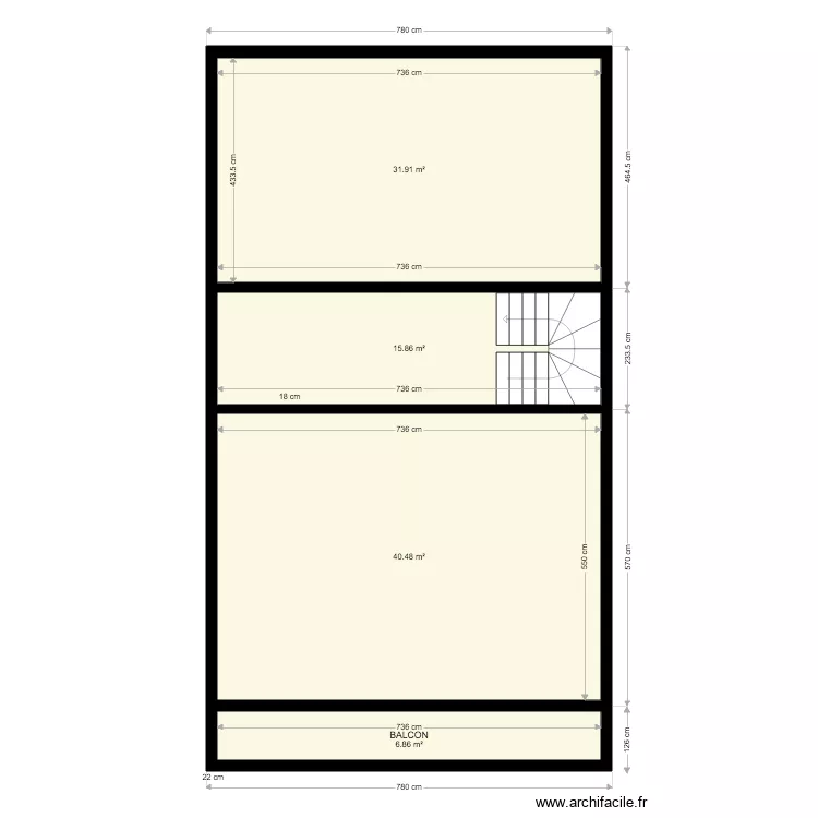 Plan LOT B plancher Haut de ETAGE 200519. Plan de 