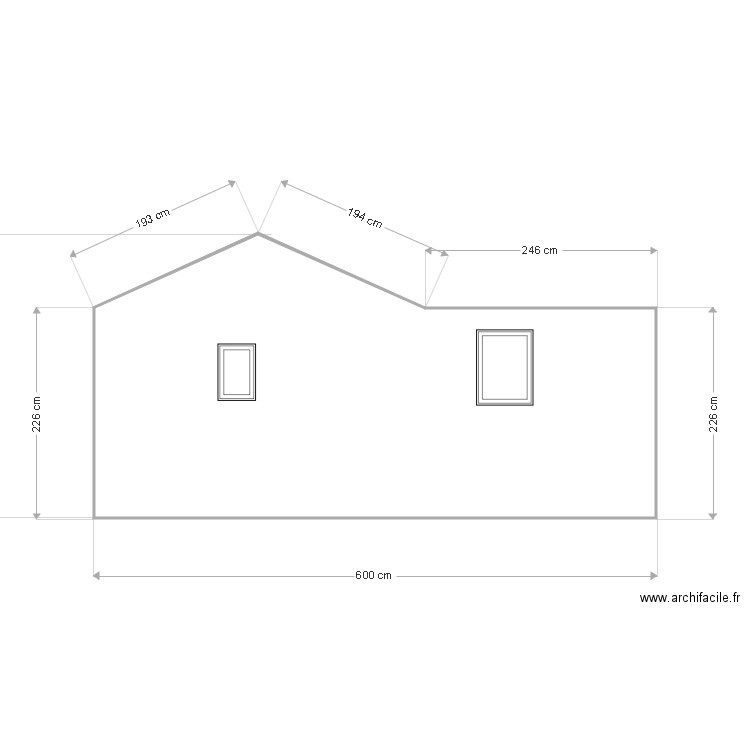 BremEtatActuelFacadeOUEST. Plan de 0 pièce et 0 m2