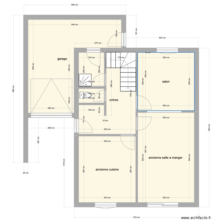 MAISON CHATEL. Plan de 7 pièces et 76 m2