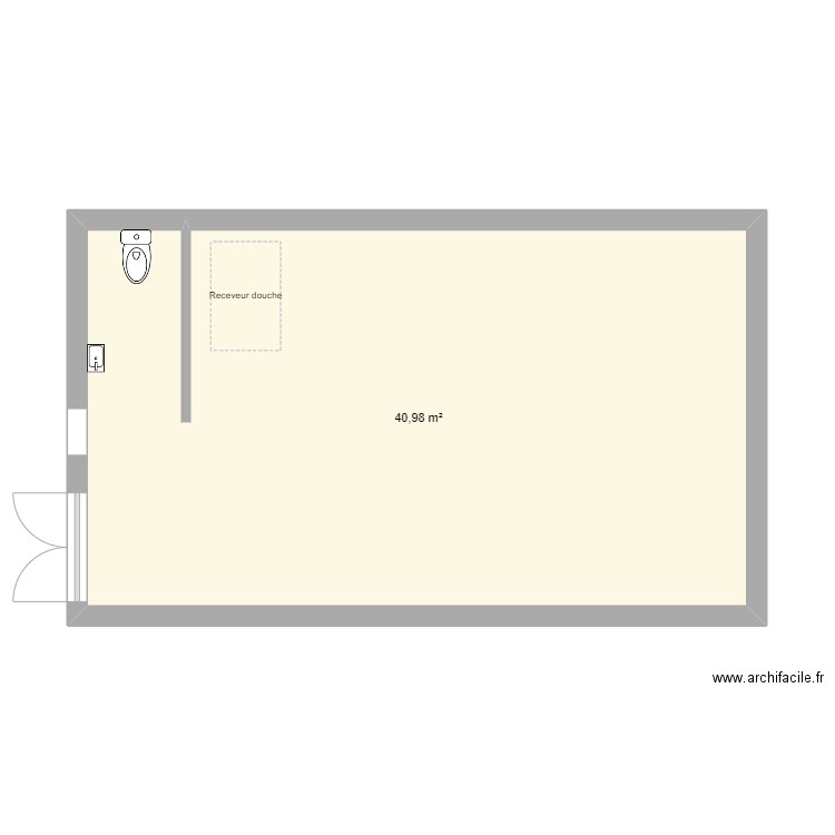 test archifacile -20220804. Plan de 1 pièce et 41 m2