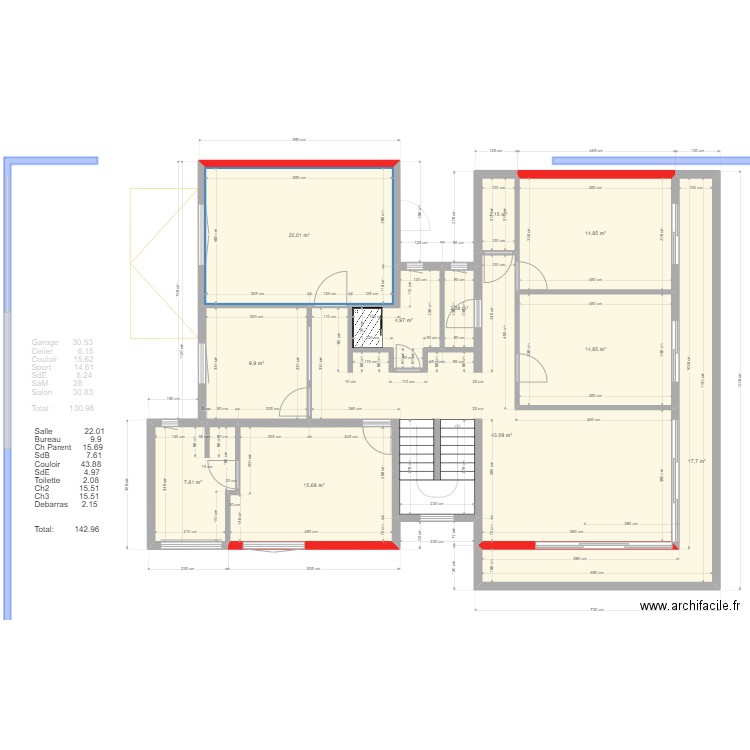  Furcy modif 20'/03. Plan de 0 pièce et 0 m2