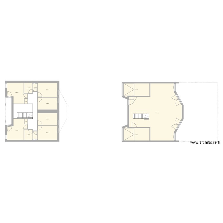 Home existant 79 et 81 reliées. Plan de 0 pièce et 0 m2