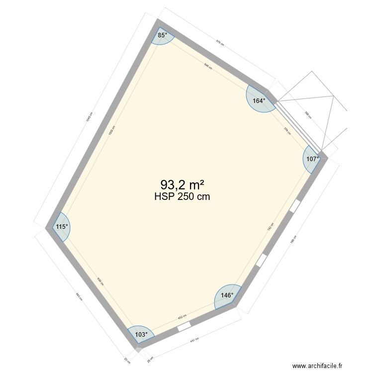 garage sagheat. Plan de 1 pièce et 93 m2