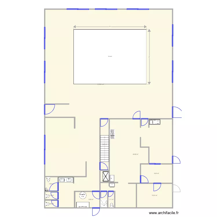 Restaurant Prade. Plan de 