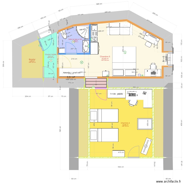 MarSylTour3étageStudioMeubléV2. Plan de 12 pièces et 54 m2