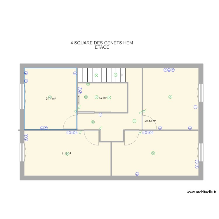 etage hem elec MODIF. Plan de 0 pièce et 0 m2