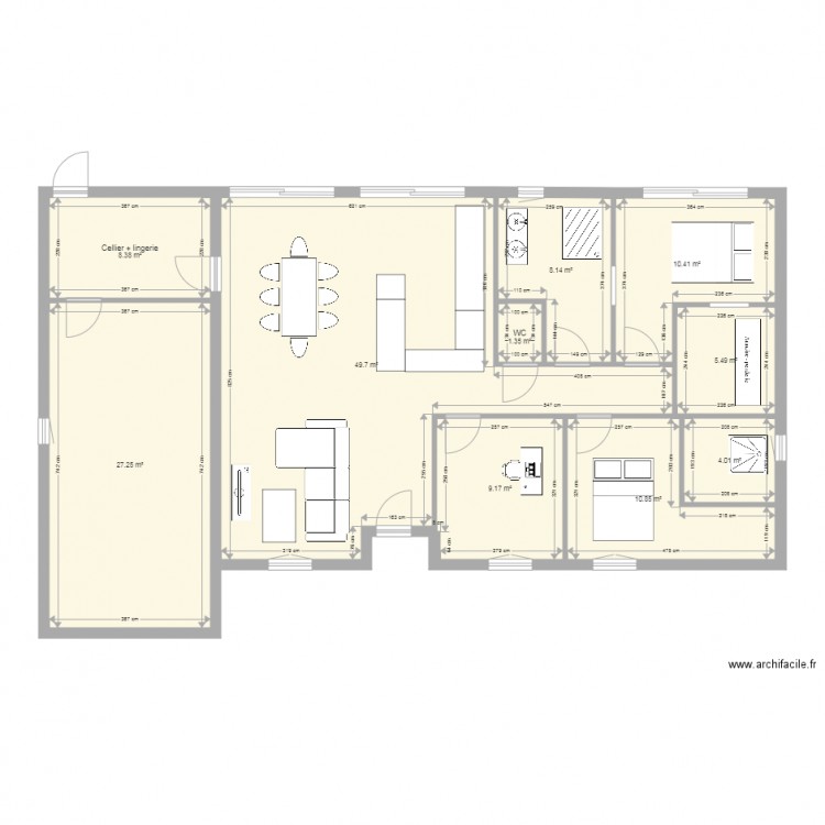 maison plain pied 1. Plan de 0 pièce et 0 m2
