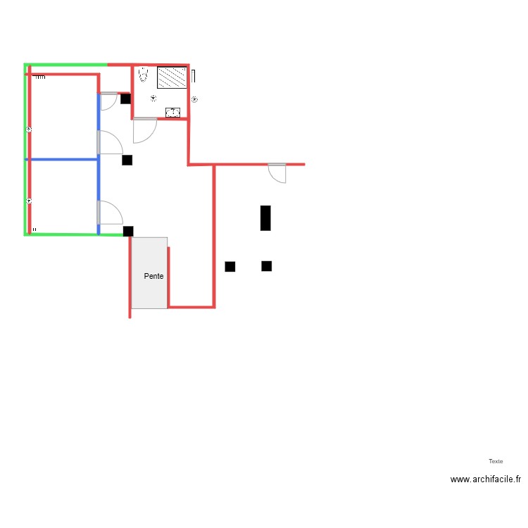 FOND DE SALLE. Plan de 0 pièce et 0 m2