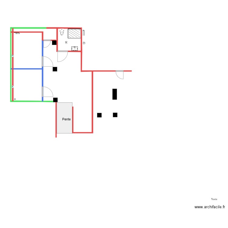 FOND DE SALLE. Plan de 0 pièce et 0 m2