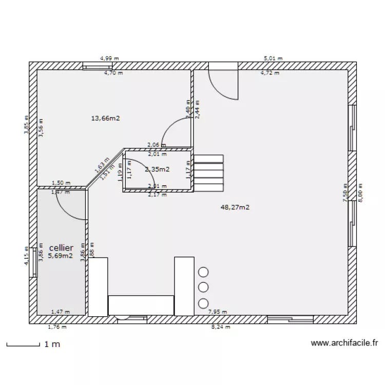RDC maison fred romain. Plan de RDC maison fred romain. Plan de