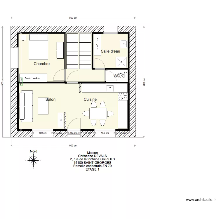 Maison PASCAL Etage 1. Plan de Maison PASCAL Etage 1. Plan de