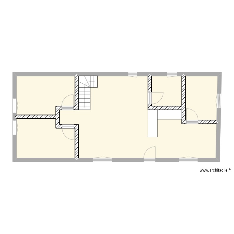 arthez. Plan de 5 pièces et 73 m2