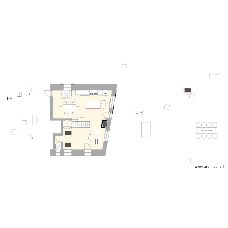 PIECE VIE FEUCHEROLLES HAUT 2. Plan de 0 pièce et 0 m2