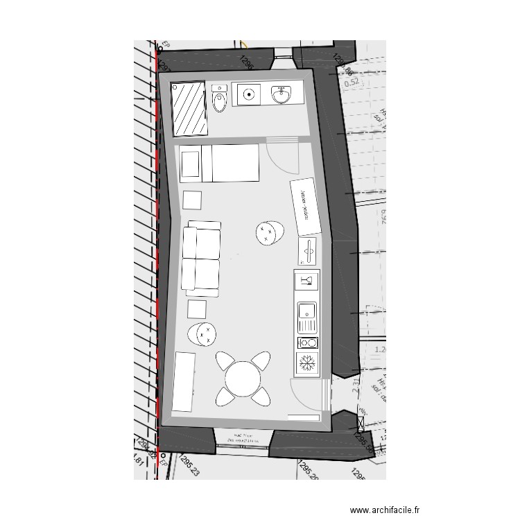 Studio - scénario 3. Plan de 0 pièce et 0 m2