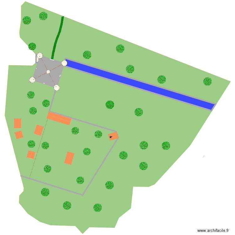 VELLAN. Plan de 3 pièces et 1157 m2