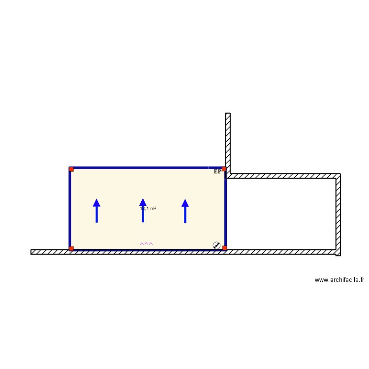 Fernando Lopes. Plan de 1 pièce et 13 m2