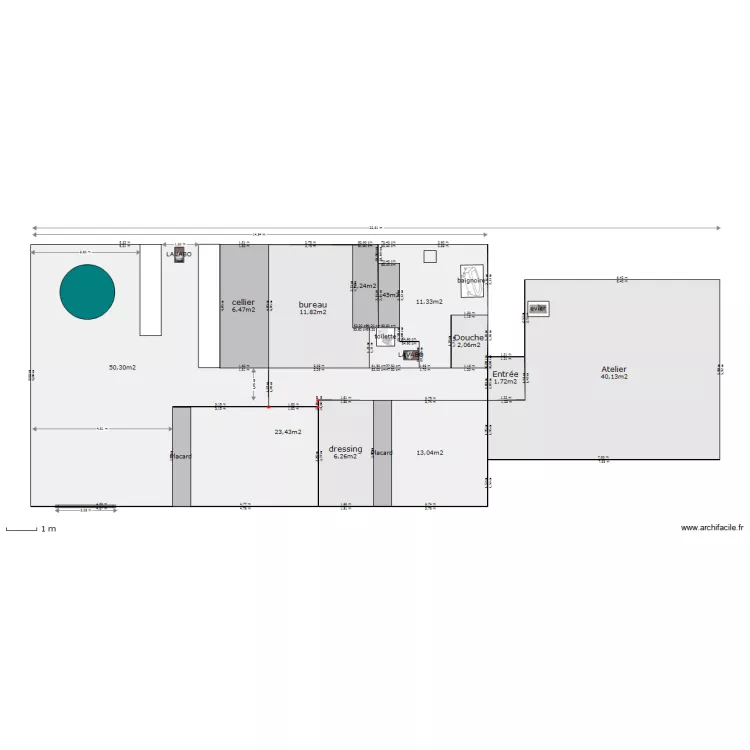 Appartements l'un sur l'autre. Plan de 