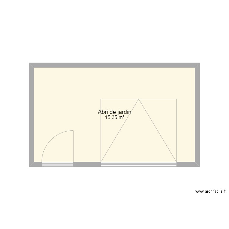 Abri de jardin. Plan de 0 pièce et 0 m2