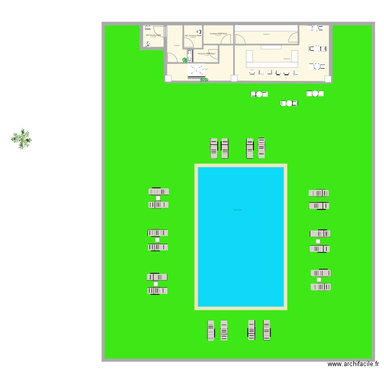 Poolhouse Anaïs avec cuisine. Plan de 0 pièce et 0 m2