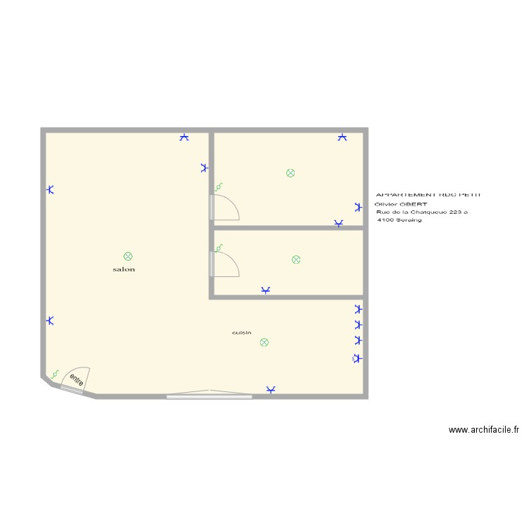 petit. Plan de 0 pièce et 0 m2