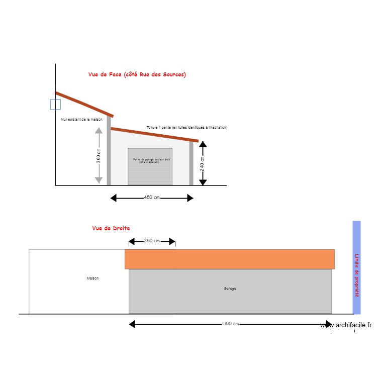 DP 4 Plan des Facades - Plan dessiné par MacLOLO