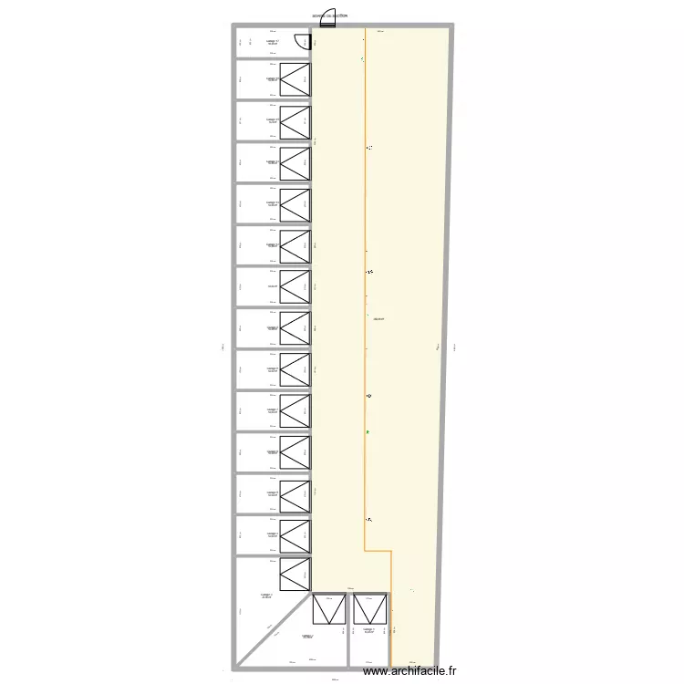 garage etage. Plan de 