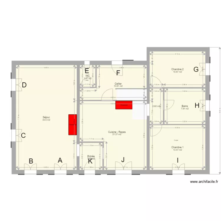 maison rdc. Plan de maison rdc. Plan de
