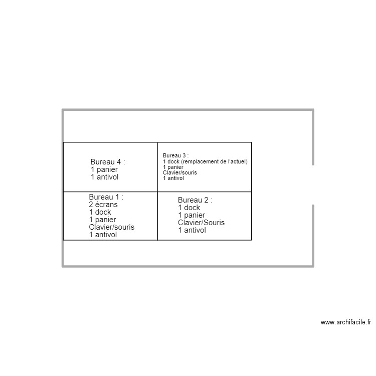 BUREAU PASSAGE. Plan de 0 pièce et 0 m2