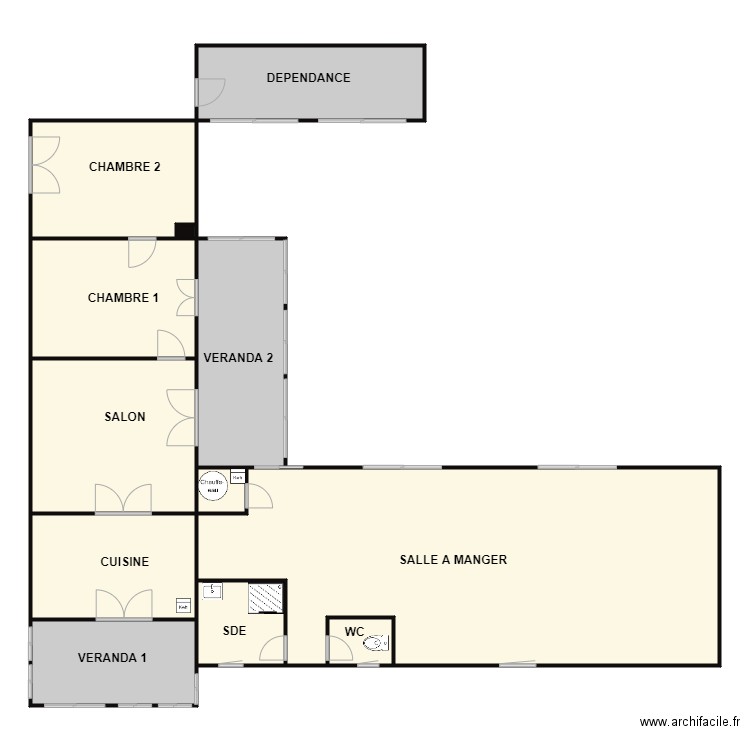 FADET. Plan de 12 pièces et 252 m2