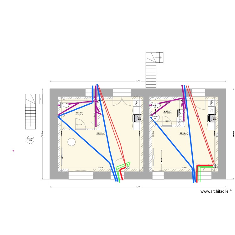 reseaus robine. Plan de 0 pièce et 0 m2