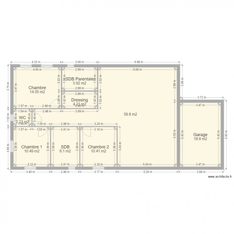 Maison bis. Plan de 0 pièce et 0 m2