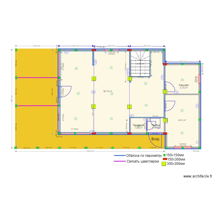 105 2 Gleb svai. Plan de 0 pièce et 0 m2