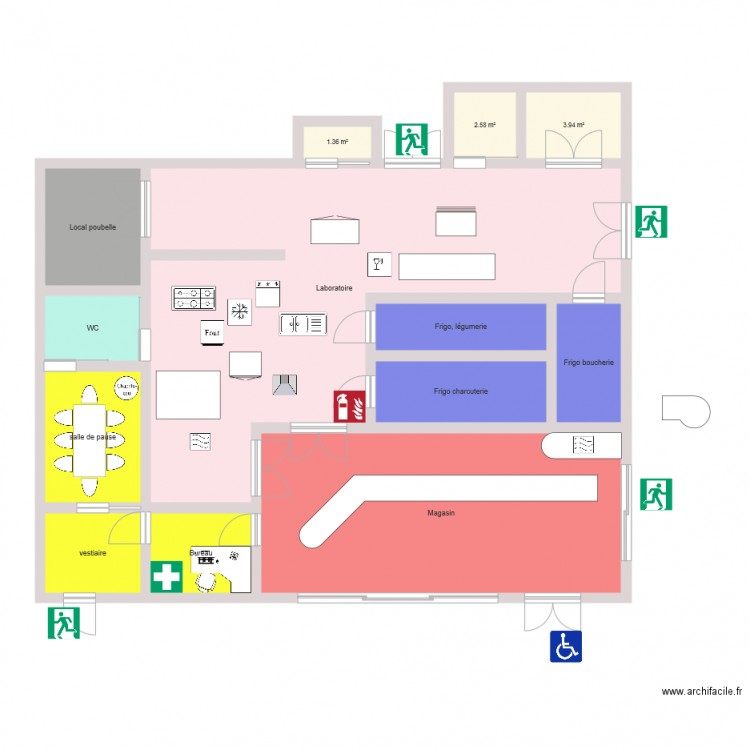 plan charcuterie. Plan de 0 pièce et 0 m2