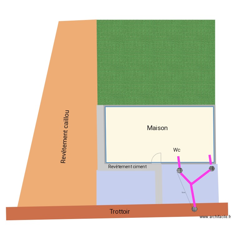 5 r evin. Plan de 1 pièce et 150 m2