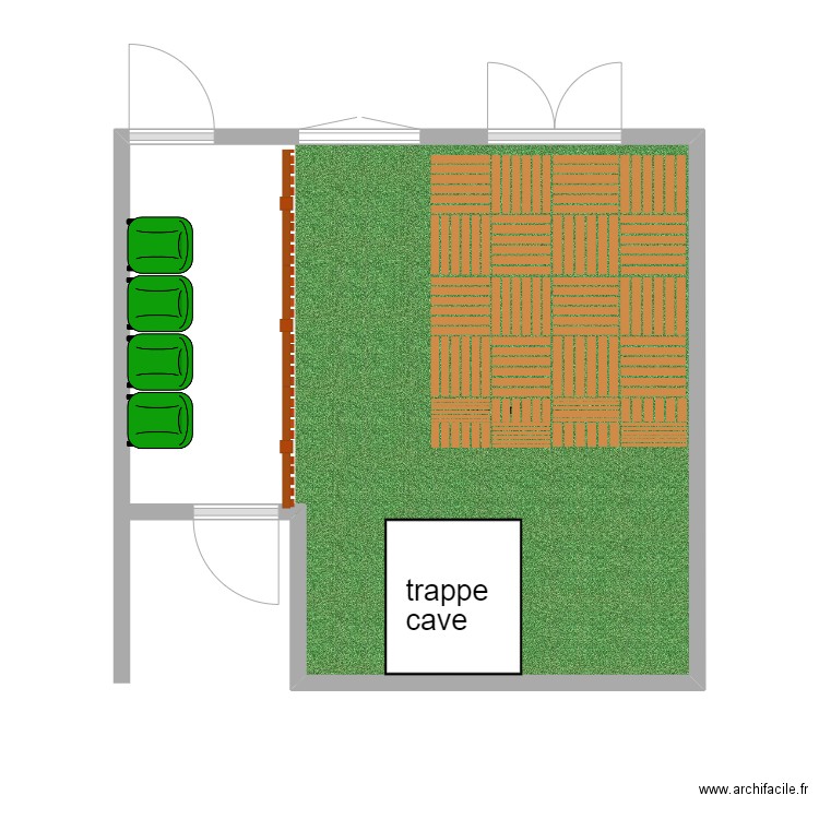 C2 Jardin  - poubelle projet 1. Plan de 0 pièce et 0 m2