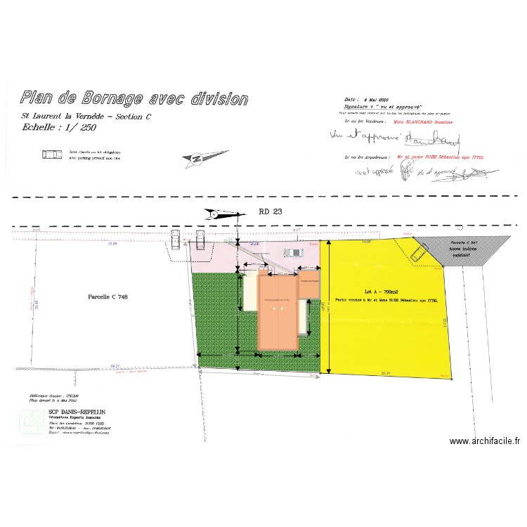 plan de masse MARTIN CARTA 1modif. Plan de 0 pièce et 0 m2