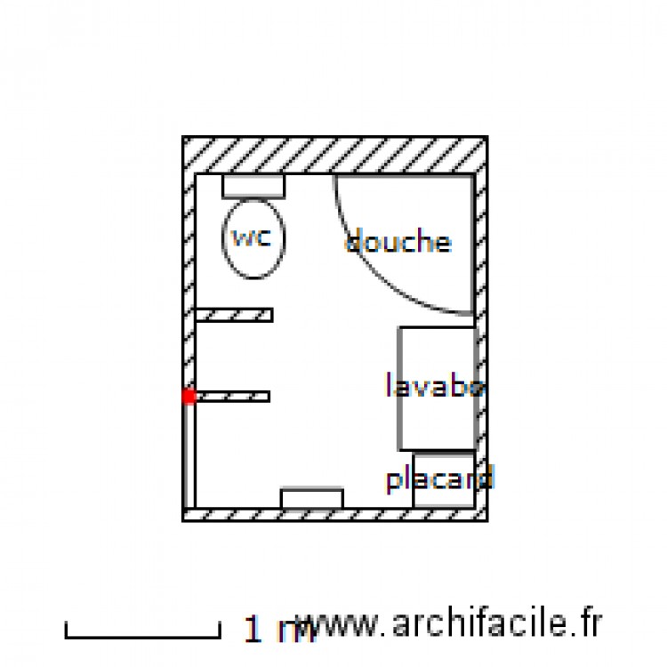 sdb saint gelais. Plan de 0 pièce et 0 m2